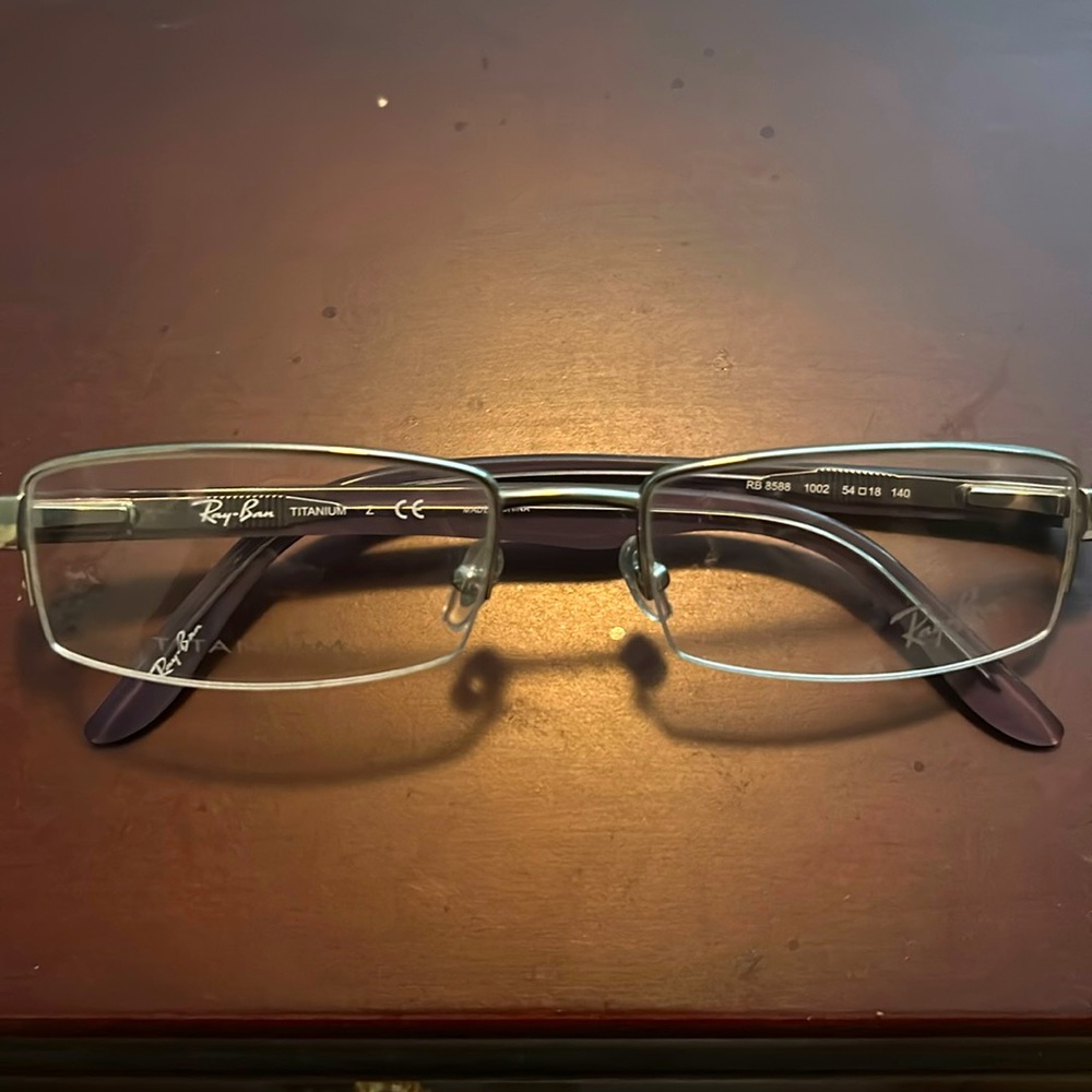 Ray Ban Titanium frames Red & Silver